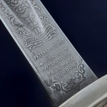 British Boer War Patent Solid Hilt Sword, Lt Claud DArcy Cayley, Middlesex Regt 25